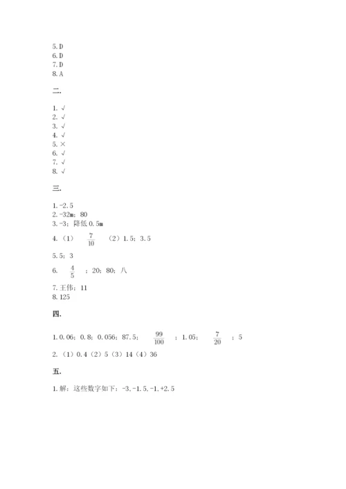 青岛版六年级数学下学期期末测试题附完整答案（名校卷）.docx