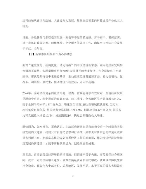 精编新常态新形象新作为心得体会范文2.docx
