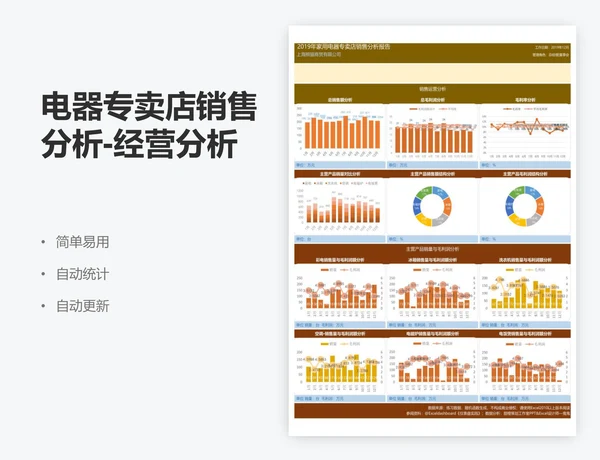 电器专卖店销售分析-经营分析仪表盘