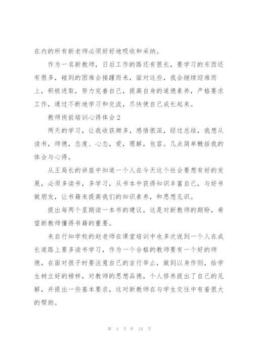 教师岗前培训心得体会范文十篇.docx