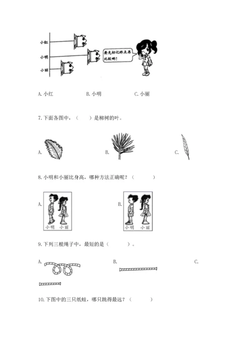 教科版一年级上册科学期末测试卷附参考答案【综合卷】.docx