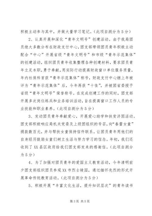 团支部目标管理考核自查情况报告 (5).docx