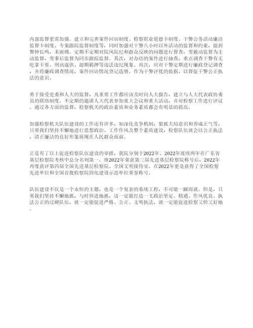 试论如何加强检察队伍建设论文.docx