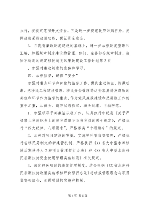 移民局党风廉政建设工作计划 (4).docx