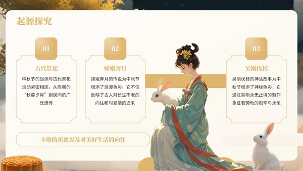 黄色中国风中秋节知识宣传PPT模板
