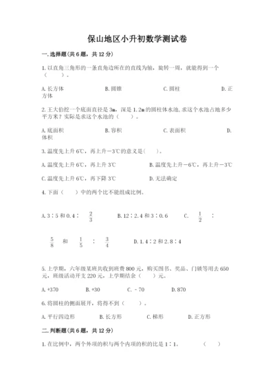 保山地区小升初数学测试卷完美版.docx