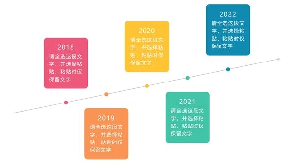 几何一键改色时间轴PPT模板