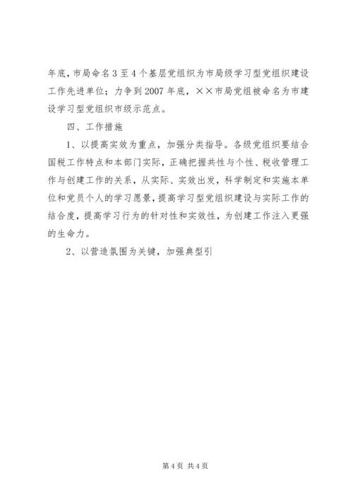 市国税局建设学习型党组织三年规划 (5).docx