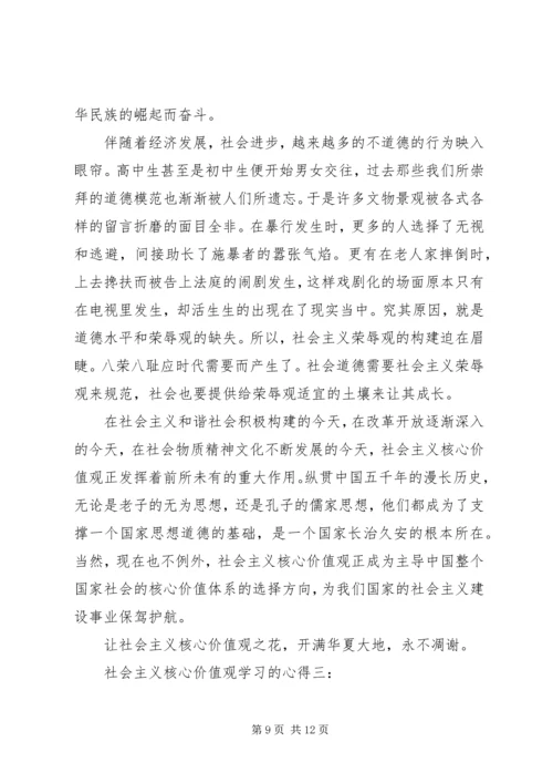 社会主义核心价值观学习的心得 (2).docx