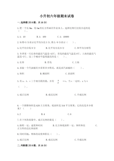 小升初六年级期末试卷（易错题）.docx