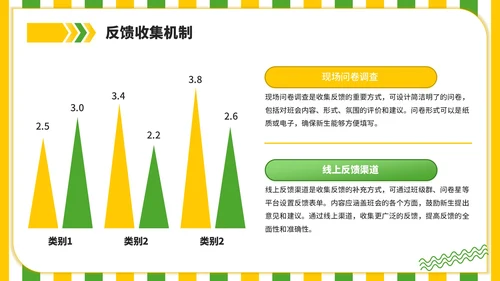 黄绿色插画风你好新同学主题班会PPT模板