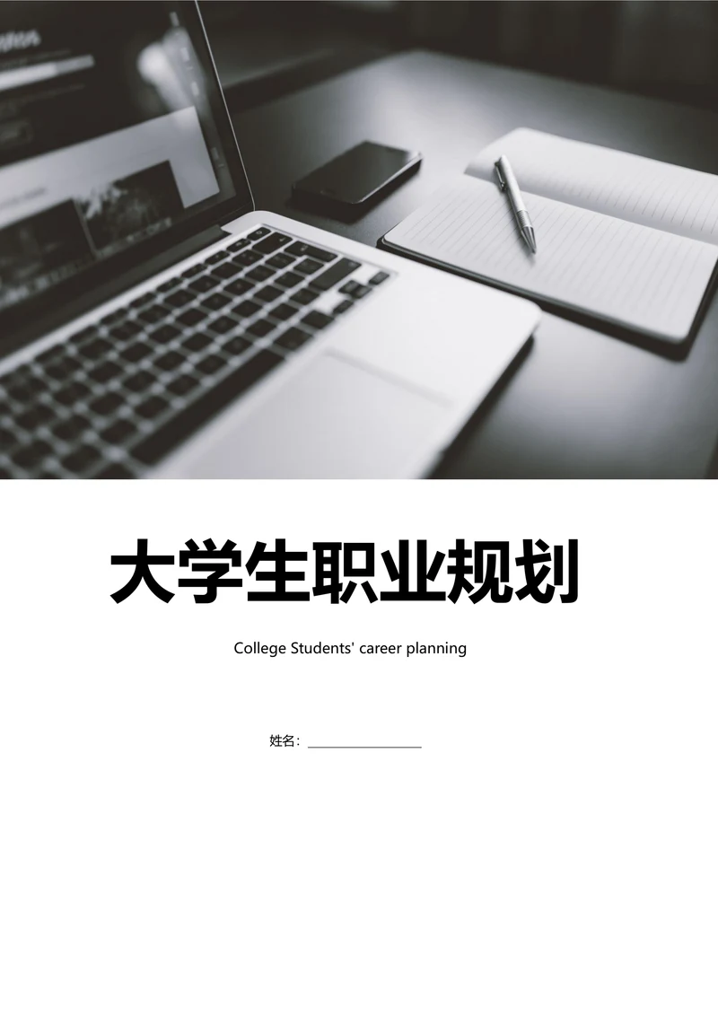 实用简洁大学生职业规划书范例