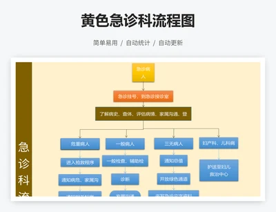 黄色急诊科流程图