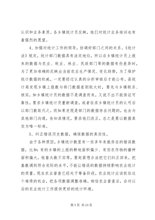 乡镇统计工作调研报告一.docx