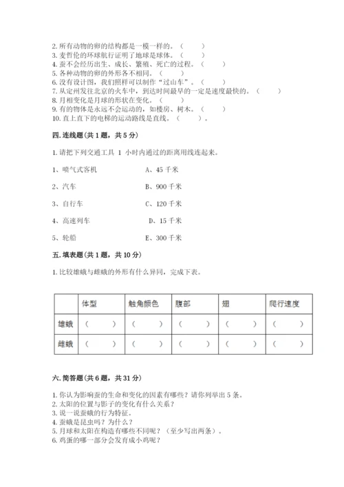 教科版科学三年级下册 期末测试卷及答案（有一套）.docx