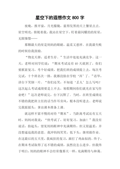 星空下的遐想作文800字-3.docx