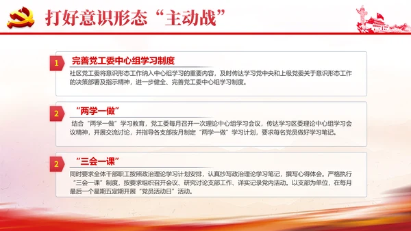 社区意识形态报告PPT党课课件