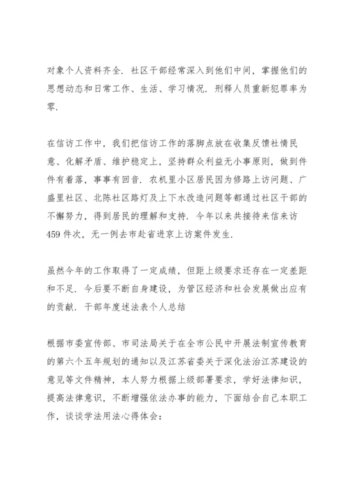 干部年度述法表个人总结.docx