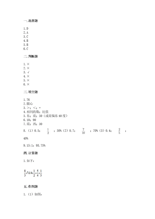 小学数学六年级上册期末考试试卷精品（夺冠系列）