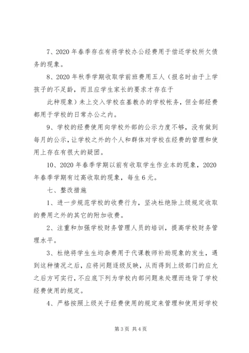 小学经费使用情况自查报告.docx