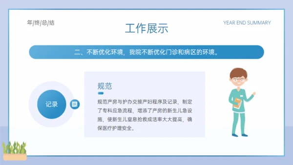 医院妇产科年终总结通用PPT模板