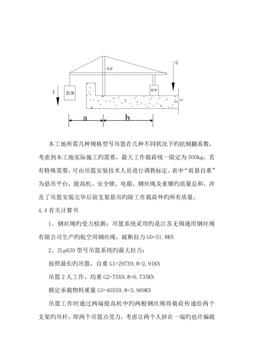 安全专项专题方案吊篮前支架.docx