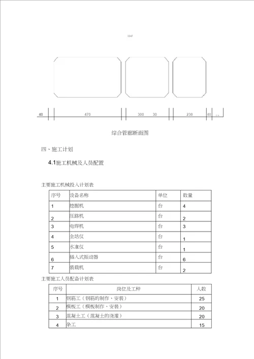 综合管廊专项施工方案