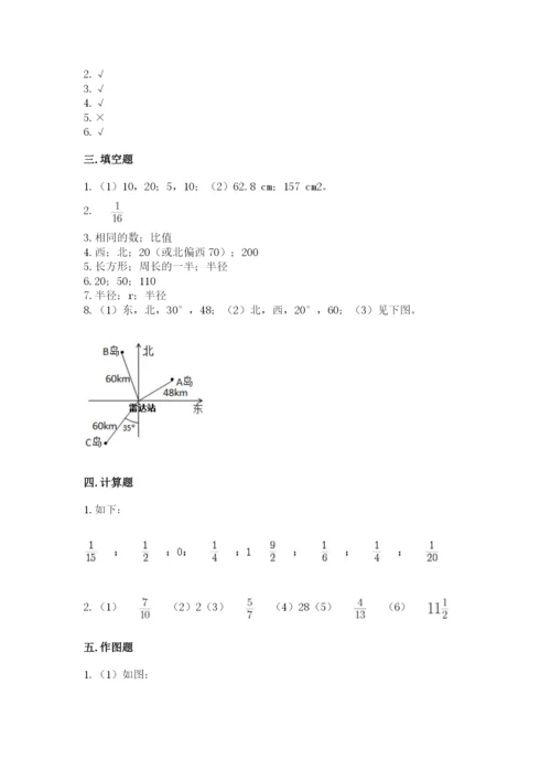 六年级数学上册期末考试卷附答案（黄金题型）.docx