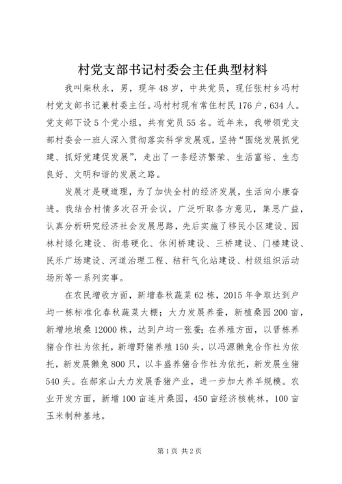 村党支部书记村委会主任典型材料.docx