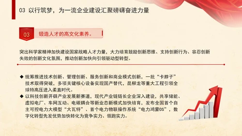 企业党建贯彻落实重要领导文化思想以文化强企赋能世界一流企业建设专题党课PPT