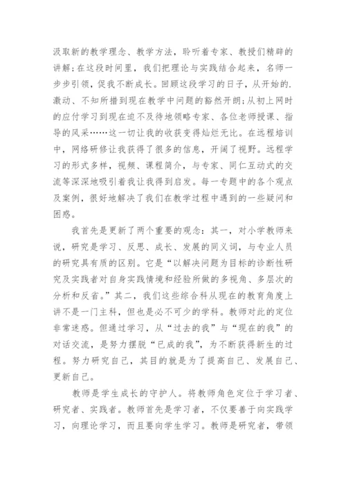 小学教师网络培训心得体会.docx