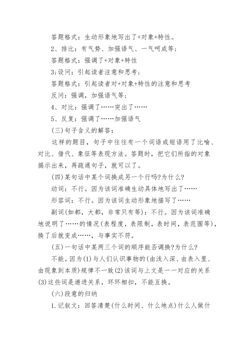 中考语文知识点归纳（最新版）.docx
