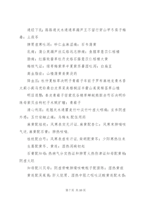 中药学横向总结 (4).docx