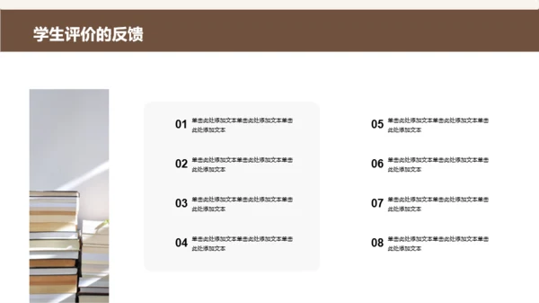 棕色简约扁平风教师教学培训总结PPT模板