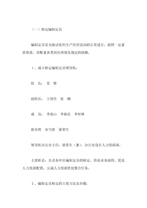 人力资源--长钢人力资源优化整合实施方案.docx