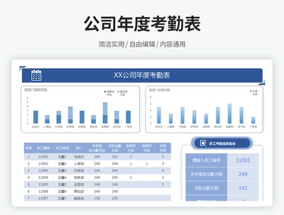 年度考勤表