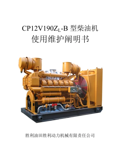 CPVZLB型柴油机使用专项说明书.docx