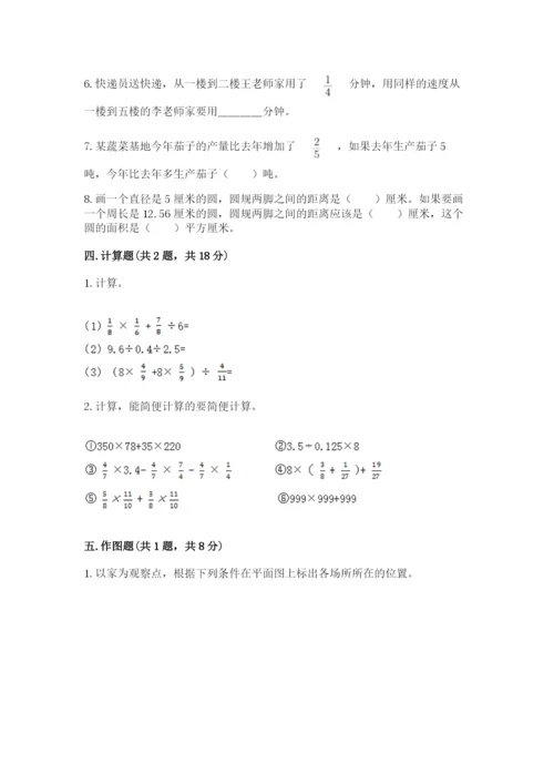 小学数学六年级上册期末测试卷精品【名校卷】.docx