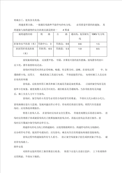 66千伏输电线路工程施工设计方案
