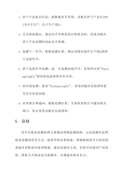 不合格品追溯处理方案