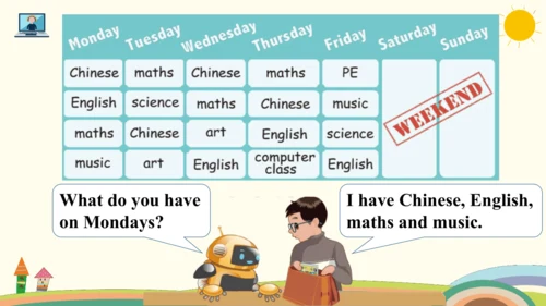 Unit 2 My week Part A Let's learn & Let's play课件（共