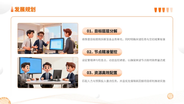 橙色简约风通用型营销复盘会议报告PPT模板