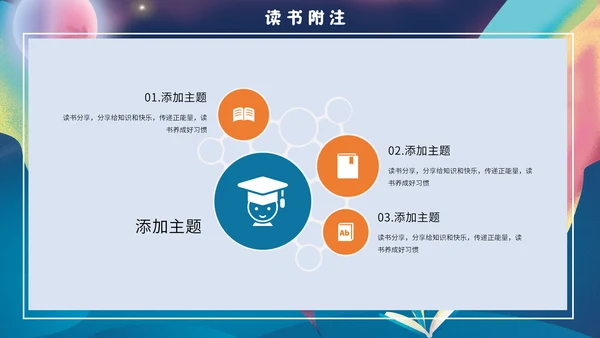 梦幻奇异儿童世界书籍读书分享会通用PPT模板