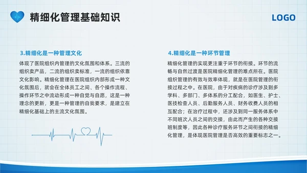 蓝色简约医院精细化管理PPT模板宣传PPT动态PPT