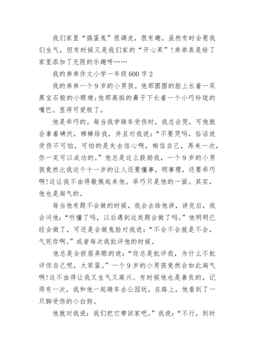 我的弟弟作文小学一年级600字.docx