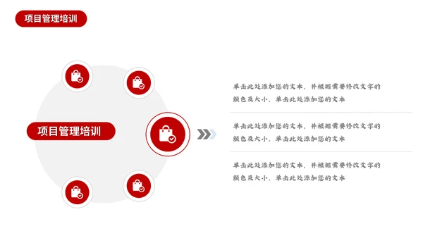 红色商务公司项目管理通用PPT模板
