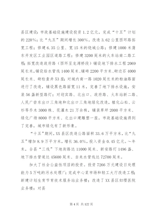 县国民经济和社会发展第十一个五年规划范文合集精编.docx