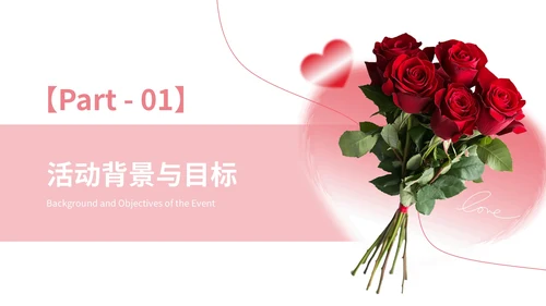 粉色创意风520应急玫瑰计划商场营销策划PPT模板