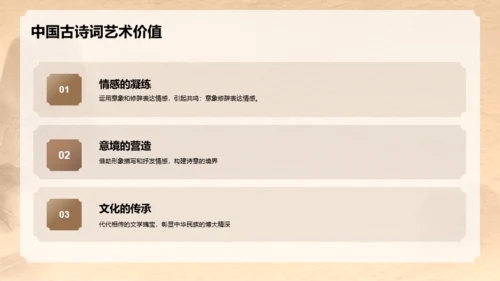 黄色中式复古国风中国诗词科普PPT模板