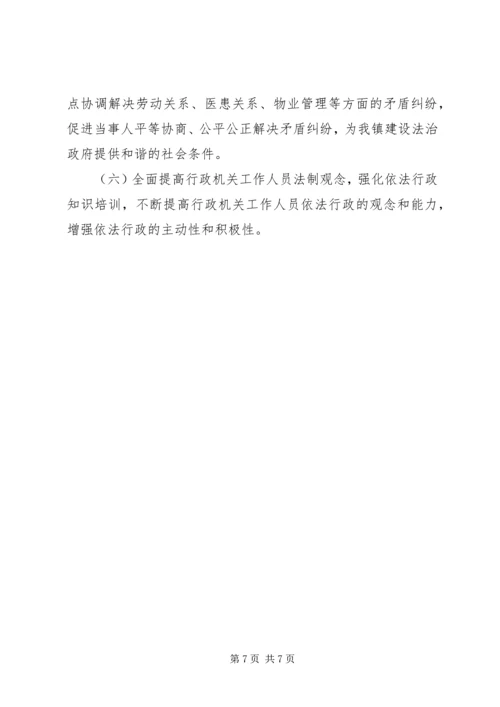 乡镇法治政府建设情况报告.docx